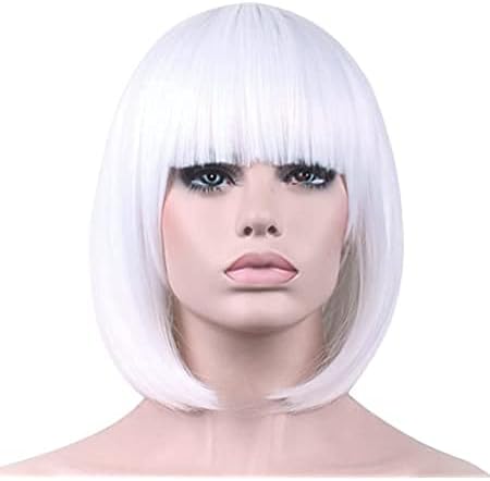 HiPPITY HOP The party collective White Women Synthetic Artificial Cosplay Short Hair Wig For Hair Accessories (Reusable)