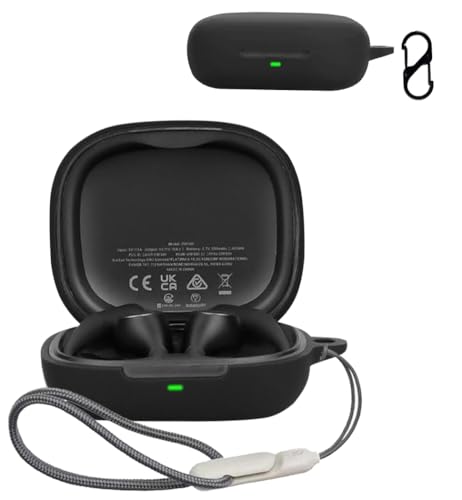 For EarFun OpenJump ケース カバー【JYJIEJIE】旅行 着装まま充電可能 キズ防止 耐衝撃 防水 防塵 收納 全面保護 充電便利 防震 軽量小型 EarFun OpenJump 保護ケース(ブラック)