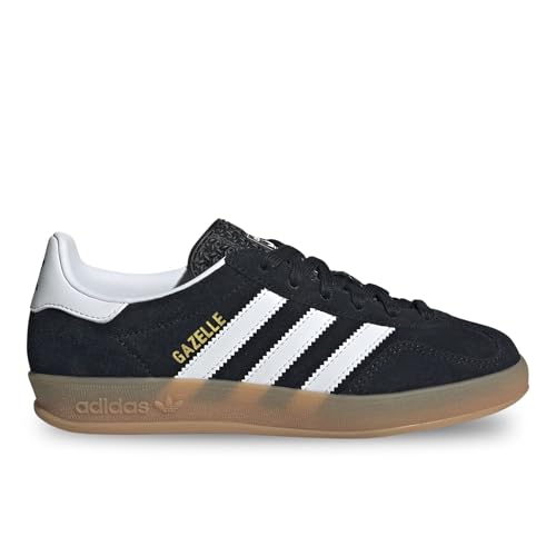 Adidas Chaussures Gazelle Indoor J Code JQ8701 Noir Garçons, Noir blanc, 37 1/3 EU