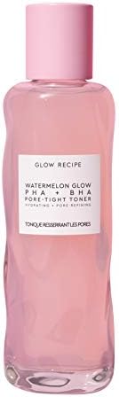 Glow Recipe Watermelon Glow PHA + BHA Pore-Tight Face Toner - PHA Hydrating Toner & BHA Exfoliant with Cactus Water, Cucumber, Tea Tree & Hyaluronic Acid for a Smooth Watermelon Glow (150ml)