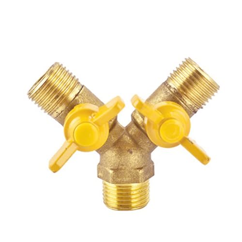 BesNPT 1/2" Male Thread Brass 3 Way Shut Off Valve Y Shaped Ball Valve by BesNPT - Used condition - Image 5