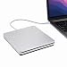 Ploveyy USB C Superdrive External DVD/CD Reader/Burner Player for Apple-MacBook Pro Air/ASUS/DELL Laptop Mac iMac Windows10 PC Desktop with Type-C Port Plug and Play - Silver