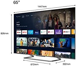 TCL Telewizor gamingowy 65C727 4K QLED 65" Smart TV (Quantom Dot, 100% objętości kolorów, 100 Hz MEMC, Android 11, HDMI 2.1, Game Master Pro, Dolby Vision IQ & Atmos, ONKYO, Google Duo, Alexa) [2021]