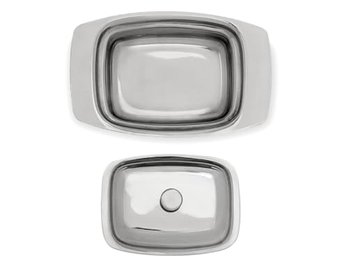 RSK Goods Stainless Steel Butter Dish with Lid, Silver Butter Container, Cheese Plate, 500ml Capacity, 250g Butter, Kitchenware Dinnerware Serveware Cooking Dish - Image 3