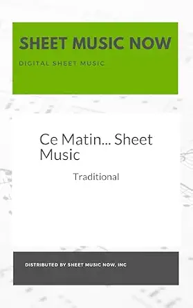 Ce Matin... Sheet Music book cover
