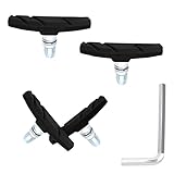 Paquete ampliamente utilizado y envasado: contiene 2 pactos con pastilla de freno negro con herramienta clave. Para la mayoría de las bicicletas de freno, ciclismo de montaña, bicicleta de la ciudad, bicicleta plegable.