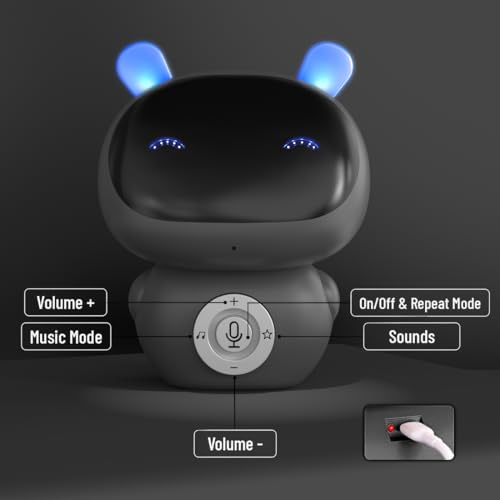 Image of Mirana Mr. Robot | Smart Interactive Talkback Toy for Kids | USB Rechargeable Type-C | in-Built Music | Best Gift for Boys & Girls 2 3 4 5 6 7 8+ Years (Grey)