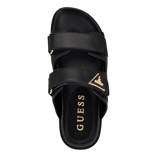 Guess Women's FABULA Flat Sandal Black 001 7, 37.5 EU