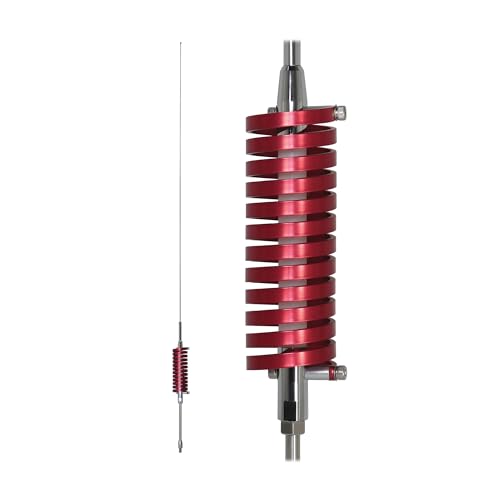 Browning BR-91-R BR-91 63-in. 15,000-Watt Flat-Coil CB Antenna with 6-in. Shaft, Red
