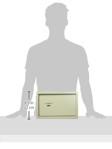 Q-Connect 6 Litre Key-Operated Security Safe - Small Home Or Office Safe With Fixing Kit
