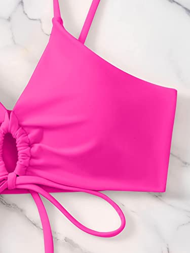 Image of Meetall Women's High Cut String Triangle Bikini Set Swimsuits Sexy Bathing Suits 2 Piece