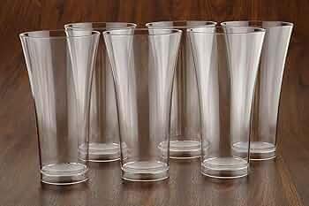 SORATH Reusable Plastic Drinking Glasses Unbreakable Tumblers for Water, Juice, Soda, and Everyday Use – Durable & Lightweight Drinkware (6, Pack of 6)