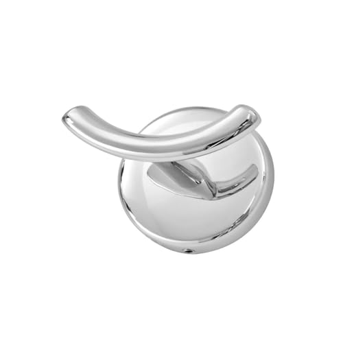 Fackelmann Doppelhaken VISION, verchromter Handtuchhalter, Kleiderhaken (Farbe: Silber), Menge: 1 Stück