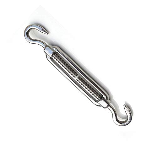 M12 Turnbuckle Hook and Hook Light Duty Wire Rope Tension Body Turnbuckle Straning/Rigging Screw Barrel Strainer