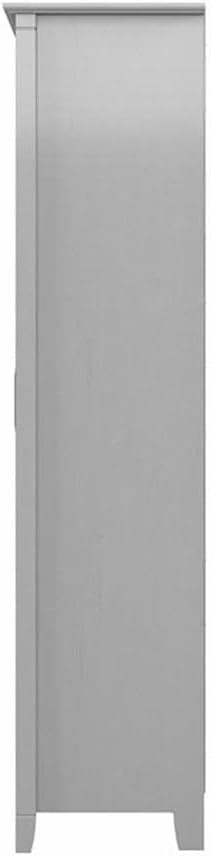 Bush Home Key West Kitchen Pantry Cabinet in Cape Cod Gray