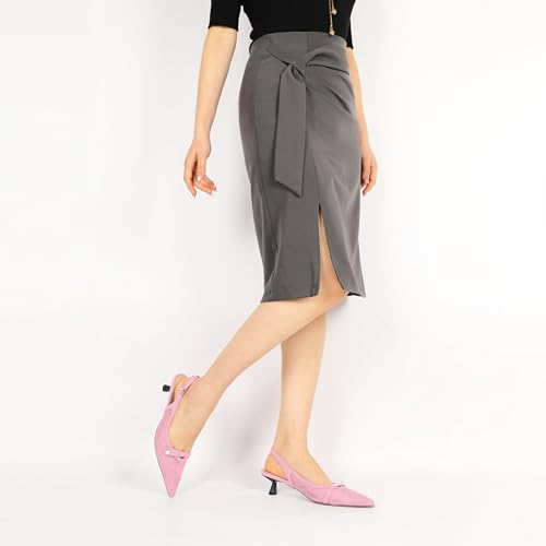 SAMMITOP Womens Slingback Kitten Heels Closed Pointed Toe Low Heel Mesh Pumps Pearl Strap Dress Shoes 1.5 Inches4