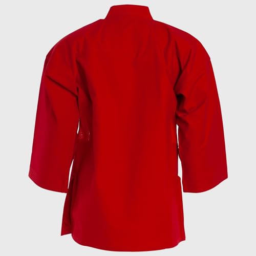 ProForce Jaqueta de karatê de 283 g com ventilação (mistura 60/40), Vermelho, 3