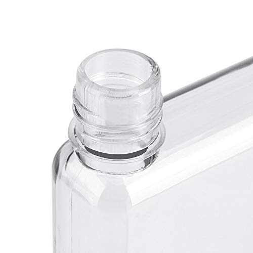 Platte Slanke Waterfles, 750 Ml Lekvrije Platte Slanke Waterflessen Plastic Transparante Draagbare Sapbekers(wit) - Image 8