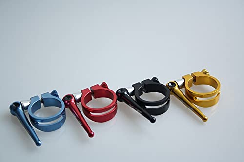 Fahrradsattelklemme, Sattelklemme, Fahrradsattelklemme Titanschrauben Schnellspanner Rennrad Mountainbike Sattelstütze Sattelstützenklemme 31,8 mm 34,9 mm 24 g
