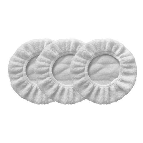 SDFWGG Lot de 3 Bonnets de Polissage en Laine d’Agneau pour Polisseuses de 220–250 mm Housses en Microfibre Douce pour Polisseuse Auto Entretien de la...