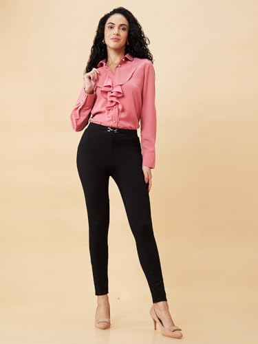 Image of Globus Women Black Solid Jeggings