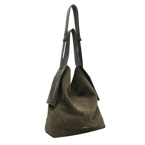 Women Suede Handbag Winter Fall Shoulder Bag Large Capacity Tote Bag Vintage Crossbody Bag Soft Top Handle Bag