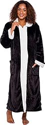 Womens Sherpa Fleece Bath Robe, Fluffy Plush Bathrobe Great Mothers