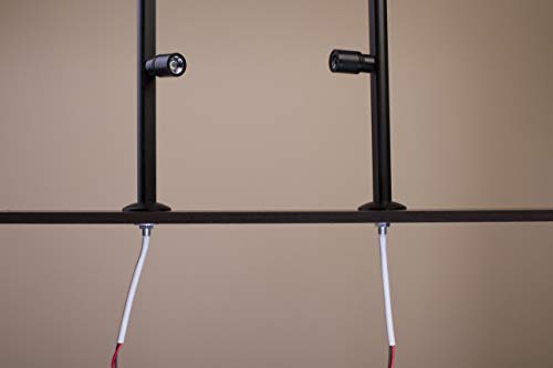 2 Showcase Display Led Spot Light Black Pole Style Fy-53 Set With Ul Listed 12V 2A Power Supply #TOP2