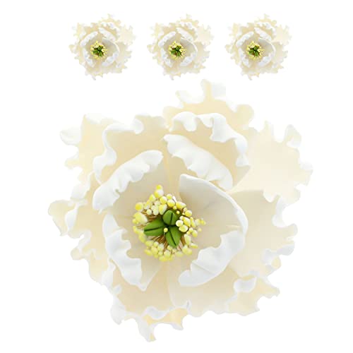 Cake Flowers – Gumpaste Flower for Cakes - White Bloom