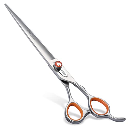 Fogosp Professional 8'' Straight Dog Grooming Scissors Long Large Grooming Shears For Dogs Pet Japan 440C Right Handed Dog Hair Cutting Scissors For Poodle #TOP9