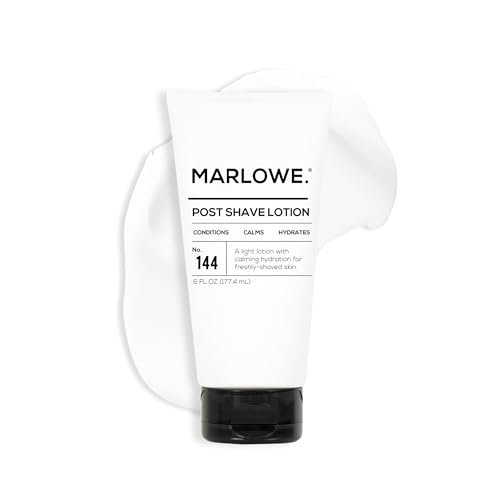 MARLOWE. No. 144 Post Shave Lotion 6 oz, Conditioning Aftershave with Green Tea, Deep Sea Algae, Willow Bark & Passion Flower Extract, Hydrates, Calms & Nourishes Skin, Aloe Citron Scent