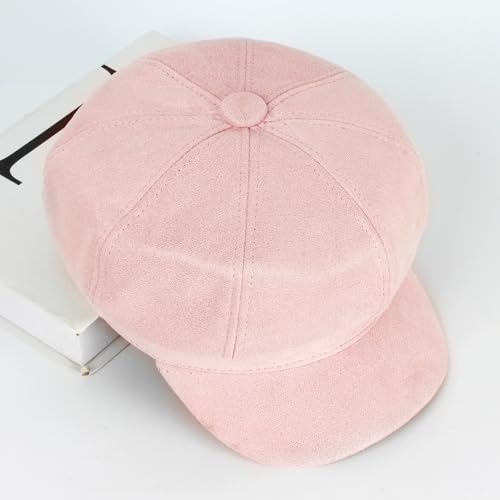 Gorra estilo Newsboy de ante sintético para mujer miniatura 2
