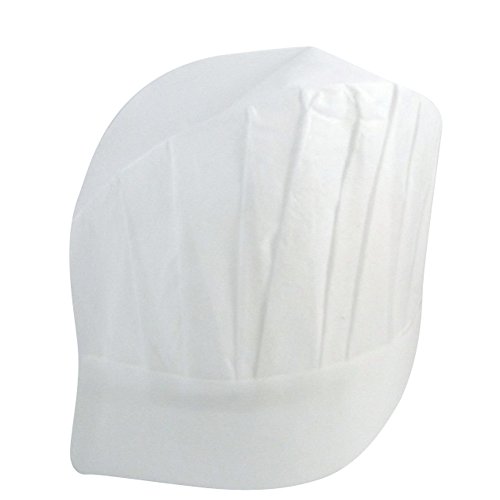 TININNA 24 Piezas Gorro de Cocinero Usar y Tirar Chef Blanco Restaurante Hotel Bar Pub Cocina Sombrero de Cocinero Blanco