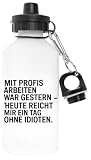 Material ligero Capzy Mit Profis Arbeiten War Gestern – Heute Reicht Mir Glas Bier Becher Tasse Blanco Botella De Agua Aluminio Para Exteriores Pollutant Free White Water Bottle Aluminium For Outdoors