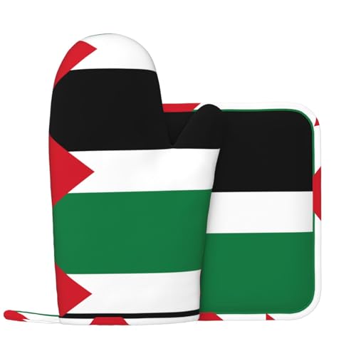 Flag of The State of Palestine Oven Mitt Set