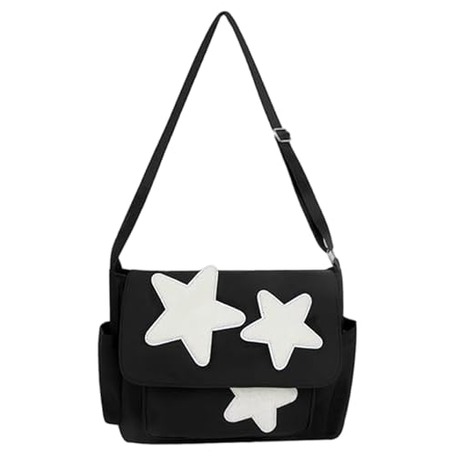 1PC Star Messenger Bag, Large Capacity Cute Star Purse with Multi-Pocket, Shoulder/Crossbody Messenger Bag with Adjustable Strap for Travel Work School..3