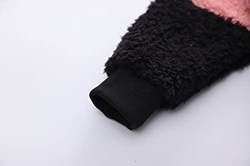 Little Boys Girls Fleece Hoodie Pullover Sweatshirts Toddler Thick Bear Ears Shape Color Blocking Sweatshirt Coat4