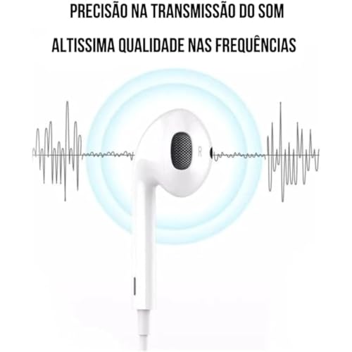 Fone de Ouvido com Fio - Entrada Tipo C, Redução de Ruído até 99,15%, USB-C, Cabo de Tecido Antitram