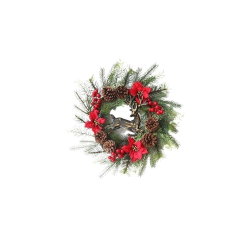 Décorations extérieures de Noël 2pc de couronnes murales pour jardin et maison