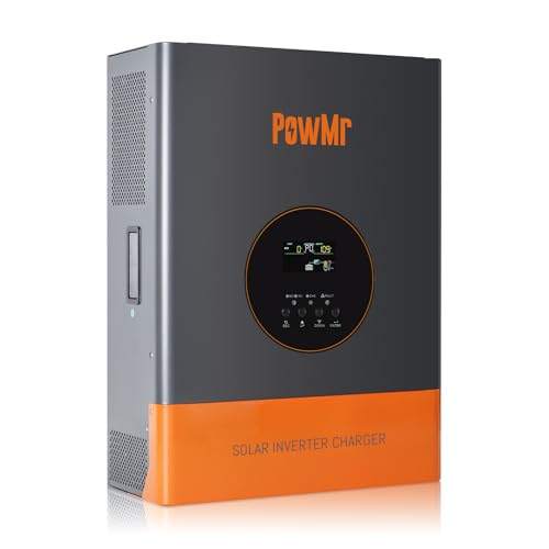 PowMr 5000W 48V to 110VAC Hybrid Solar Inverter, 5KW Off-Grid Hybrid Inverter Built-in 120A MPPT Charge Controller, Peak Power 15000W, Fit for 48V Lead Acid & Lithium Battery