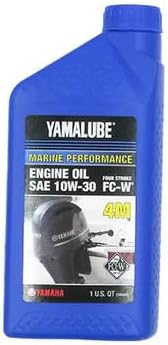 Yamaha ACC-Y4M10-30-12 Engine Oil, Yamalube 4-stroke Outboard Motor Marine 10W30 NMMA FCW (Low Phosphorous) Quart (Individual Bottle); New # LUB-10W30-FC-12 Made by Yamaha
