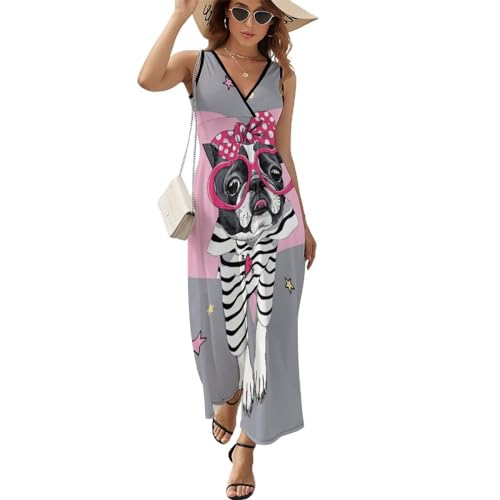 Robe de plage maxi à col V pour vos vacances au soleil