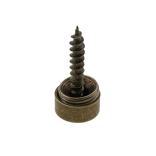 Tornillos decorativos de latón redondos 12 mm con tapa x8 miniatura 3