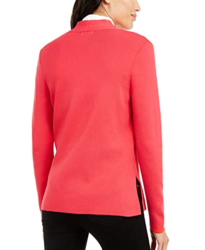 Alfani Womens Sweater Small Cardigan Open-Front Solid Pink S #TOP2