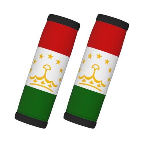 Paquete de 2 fundas de agarre para maletas, mochilas, diseño de bandera de Tayikistán