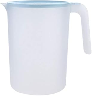 BESTonZON Water Jug,Big Plastic Pitcher with Lid and Handle,Juice Beverage Jug 1Pc 2000ML (Blue)