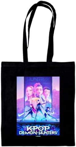 Pyramid International K-Pop Demon Hunter (Key Art) Black Shopping Bag - Reusable, Eco-Friendly for Shopping, Work or Everyday Use image 4