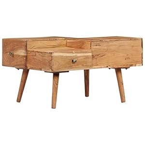 Coffee tableguest room tea tableconsole tableside tablefarmhouse end tableswith 4 drawersperfectly in a living roomdenoffice room and family room 275x236x165 solid acacia wood  urban country home decor
