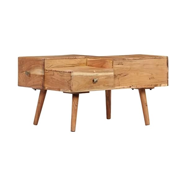 Coffee tableguest room tea tableconsole tableside tablefarmhouse end tableswith 4 drawersperfectly in a living roomdenoffice room and family room 275x236x165 solid acacia wood  urban country home decor
