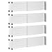 Dial Industries B160502 Adjustable Spring Loaded Drawer Dividers, set of 4, White